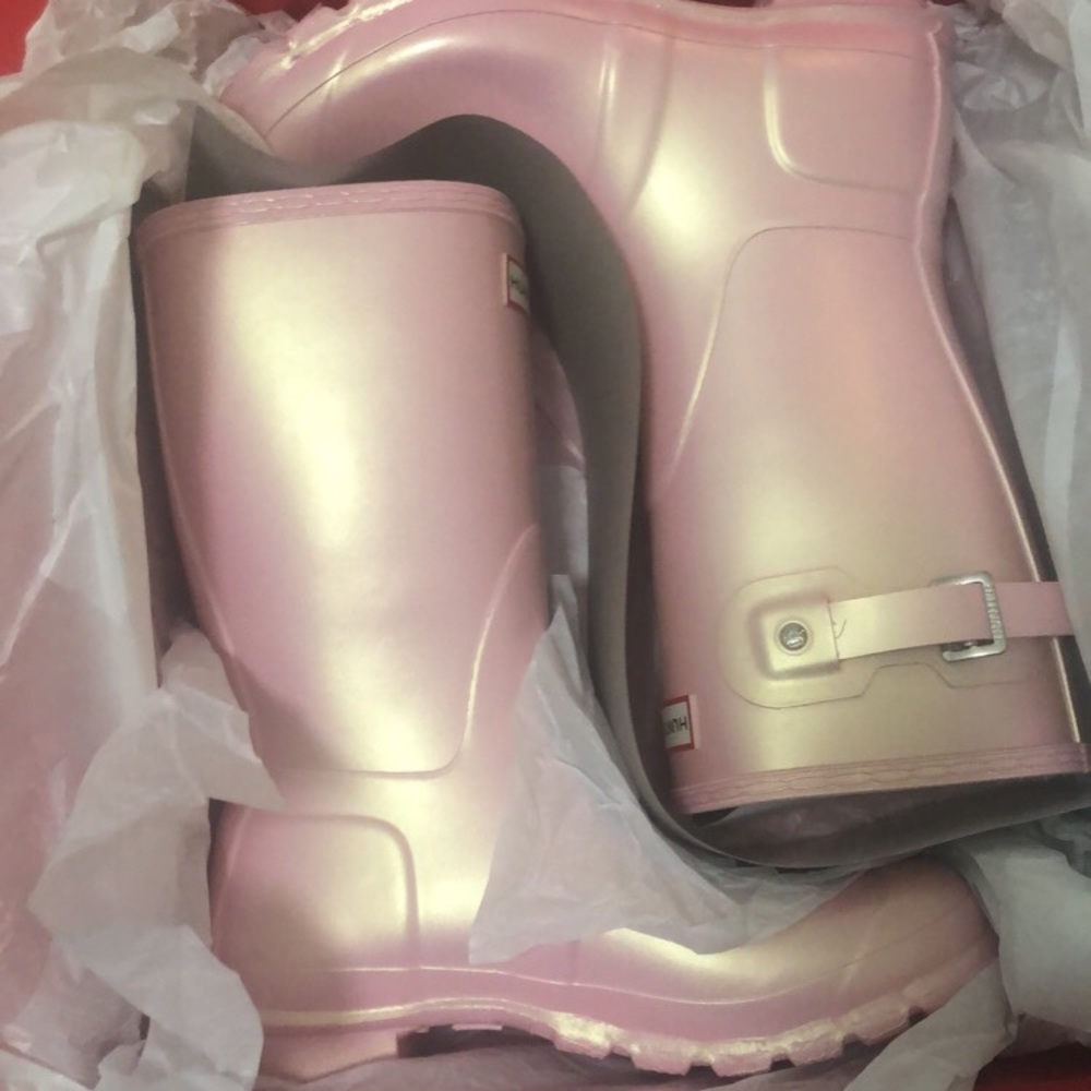 Hunter Original Short Nebula Boot in Bella Pink